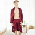 thumbnail image 5 of Mens Satin Boxers Comfortable Solid Pajama Shorts Sleepwear Bottoms, 5 of 7