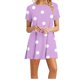 thumbnail image 1 of Vestidos de Verano de Mujer Cuello Redondo Manga Corta Impreso, Ligero Y Cómodo Vestidos Casuales para Mujeres, 1 of 5