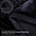thumbnail image 2 of NC Sherpa Borrego Blanket 3 Piece, Flannel Fleece Blanket Set, King 79"x91", Black, 2 of 6