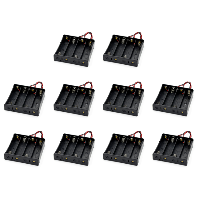 DQrwqpou Soporte Batería 18650 Plástico para Batería 18650 3 7 V (4 Secciones)