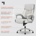 thumbnail image 6 of Sharper Image S-120 Massage and Heat Office Chair, White/Gray, 6 of 14