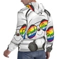 thumbnail image 6 of Lsque Panda with Sun glasses Pattern Casual Men's Hoodie,Hooded Sweatshirt with Kangaroo Pocket,Pullover Hoodie-X-Large, 6 of 7