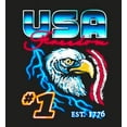 thumbnail image 2 of Americana USA Freedom #1 Men's Black Crew Neck Short Sleeve Tee-3XL, 2 of 2