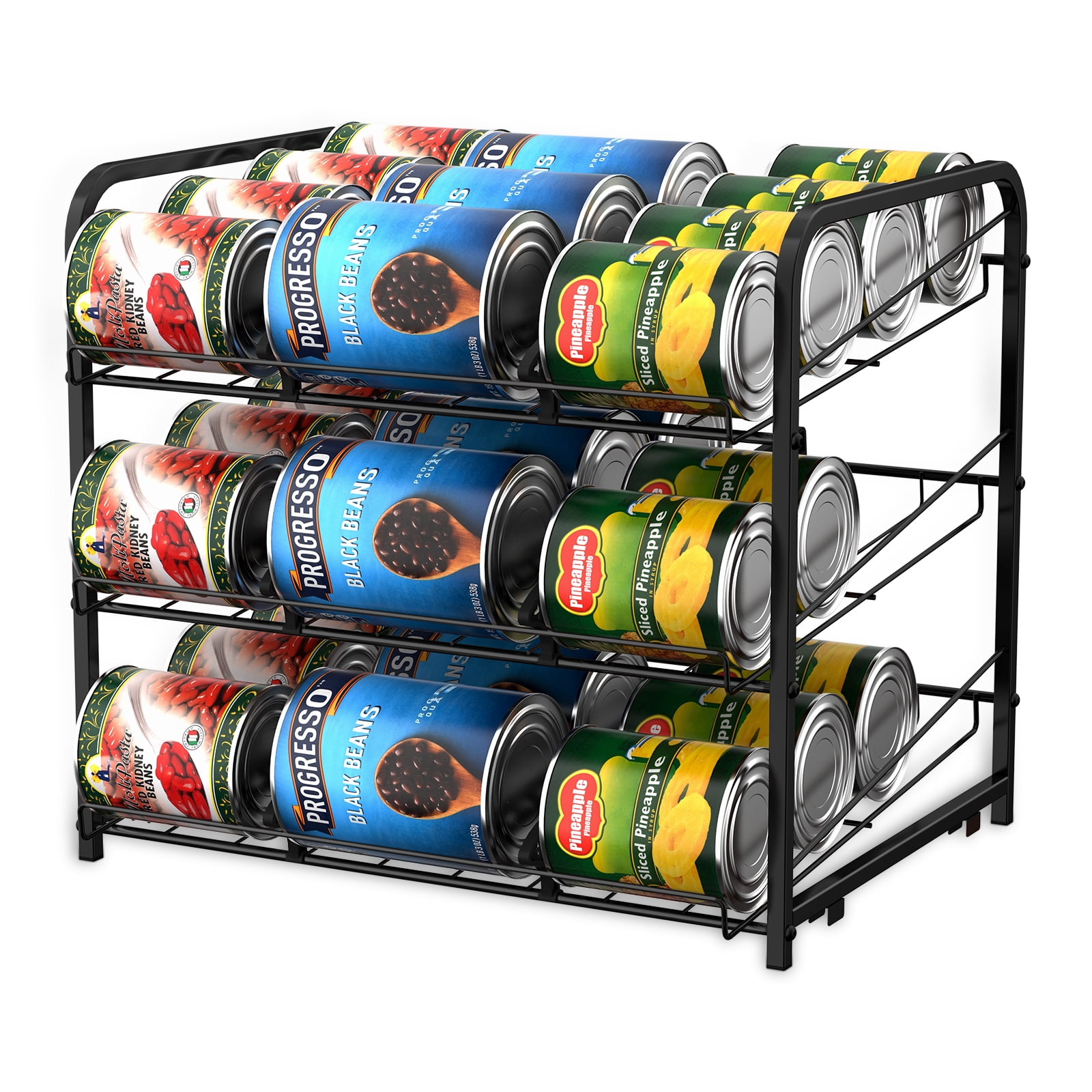 3 Tier Stackable Can Organizer, Holds up to 36 Cans for Kitchen