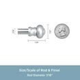 thumbnail image 6 of Kenney Ashby Adjustable Petite Café Curtain Rod, 48-84" Satin Silver Finish, 7/16" Diameter, 6 of 6