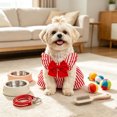 thumbnail image 4 of YYDENG Cute Bow Striped Dog Cat Dress, Built‑in Leash Hook Design, Light Polyester Spring Summer Daily Outfit for Small Pets XS‑XL Sizes, 4 of 5