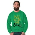 thumbnail image 3 of Play With Me Gamer Funny Nerdy Geeky Men's Crewneck Sweatshirt Brisco Brands S, 3 of 6