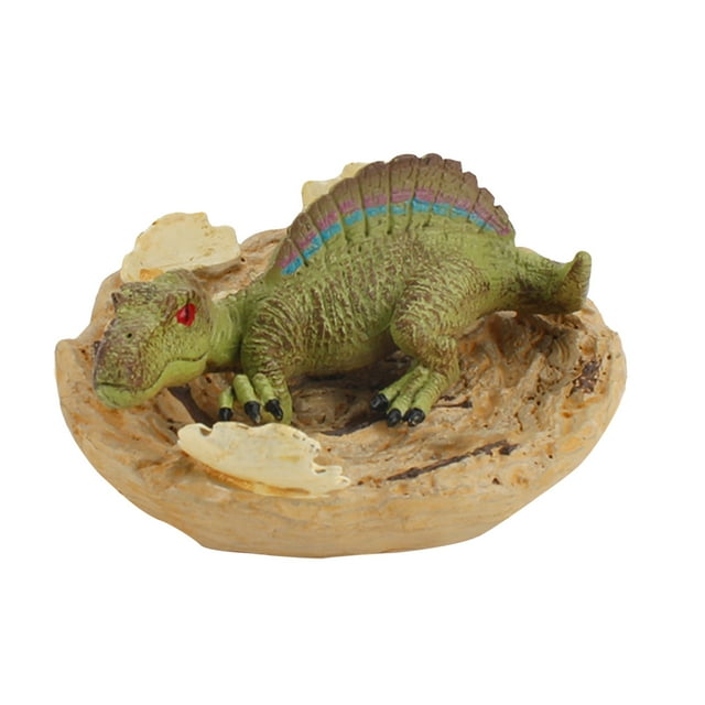 Xihbxyly Ofertas Relámpago de Hoy Prime Por Hora Modelo de Dinosaurio Roto con Eclosión a Medias, Juguete con Base para Decoración Del Hogar