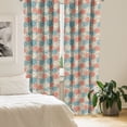 thumbnail image 2 of Ambesonne Botanic Curtains, Hippie Floral Prehistoric, Pair of 28"x63", Vermilion Beige Teal, 2 of 5