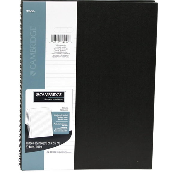 Cambridge Large Hardcover Business Notebook, Cambridge Notebook