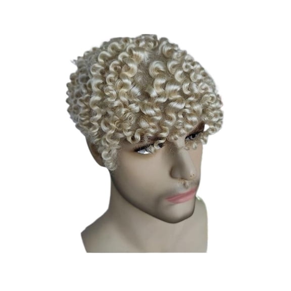 Human Hair System Curly Hairpiece Swiss Full Lace Male Hair Prosthesis