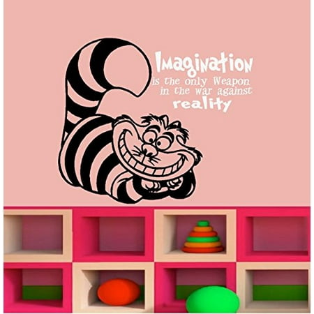Decal ~ Imagination is the only weapon in the war against Reality: Children Wall Decal (Black/White) 22