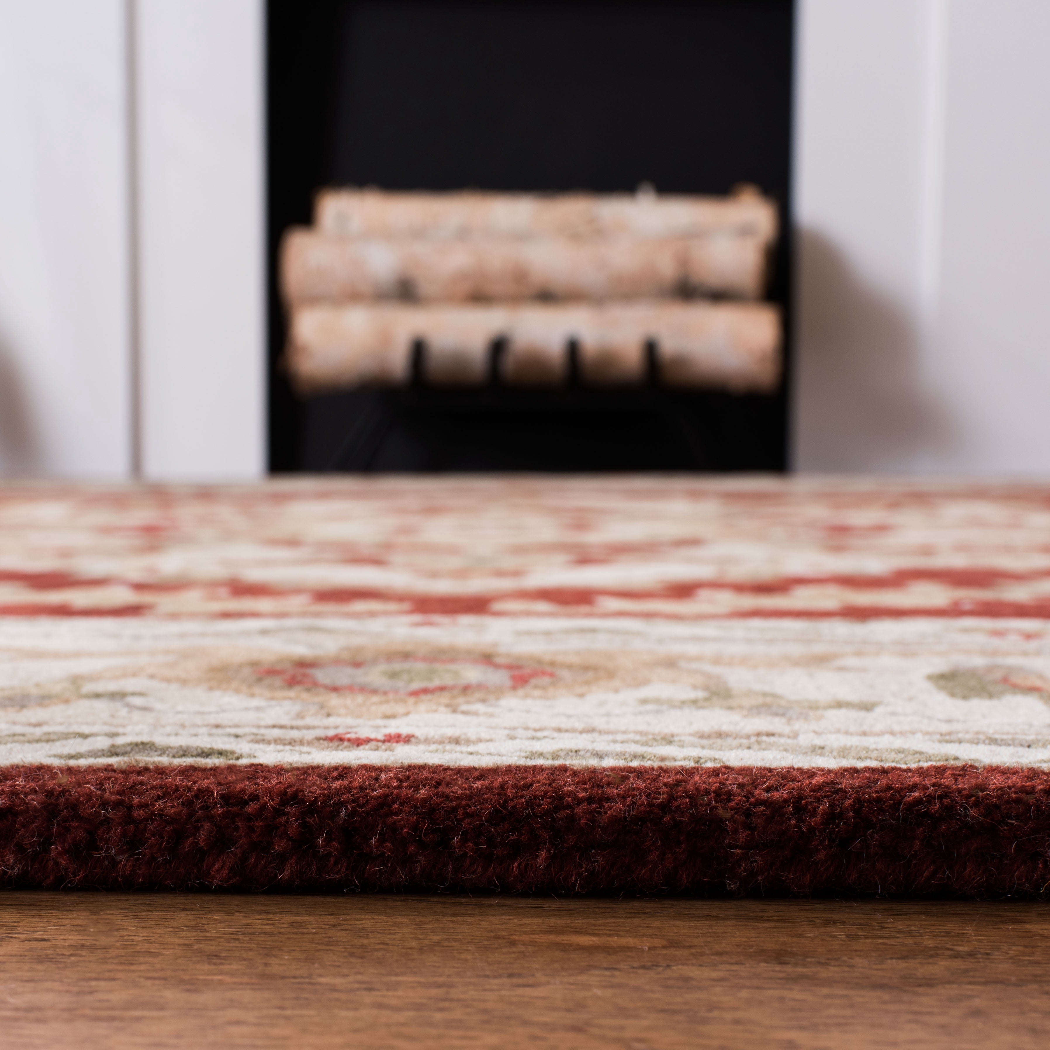 SAFAVIEH Royalty Corine Floral Bordered Area Rug, Red/Beige, 8' x 10'