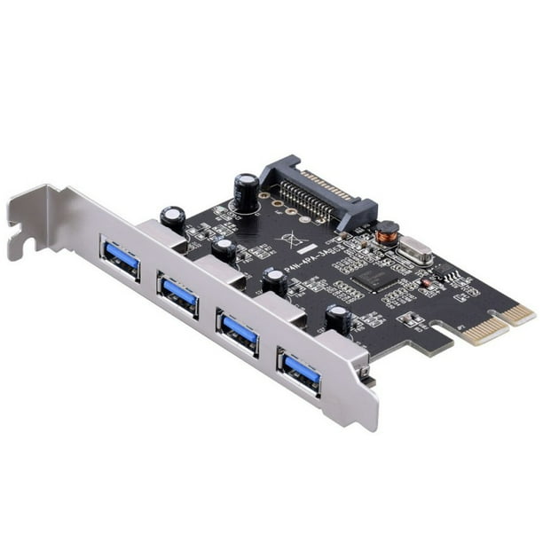 Pci E To Usb 3 0 Expasion Card Sata Power Connector Pci Express Pcie Expansion Card Usb Card For Desktop Pc Support Windows 10 8 1 8 7 Xp U3p4n 4pa S Walmart Com