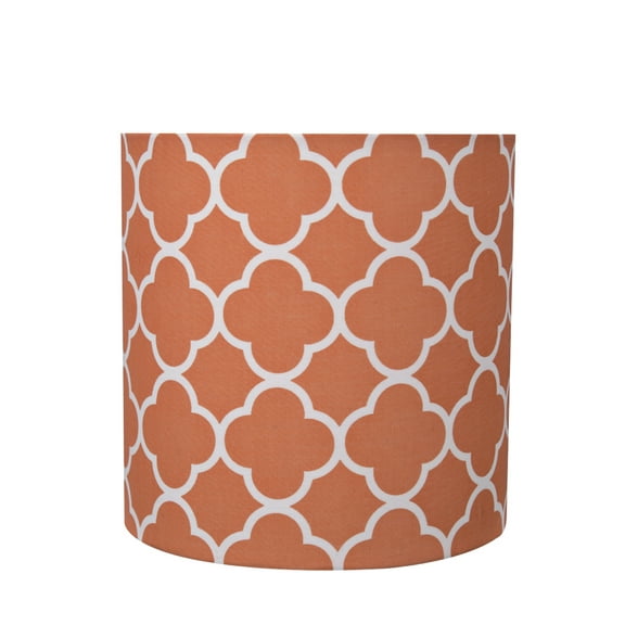 Aspen Creative 31129 Transitional Drum (Cylinder) Shaped Spider Construction Lamp Shade in Orange, 8" wide (8" x 8" x 8")