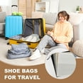 thumbnail image 5 of Uxcell Shoe Bags for Travel, Dustproof Drawstring Bags for Packing with Clear Window White 18", 5 of 7