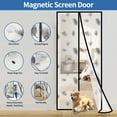 thumbnail image 4 of Magnetic Thermal Insulated Door Curtain for 38x82 Inch Door, Self-Sealing EVA Draft Stopper for all season Keep Cold Out Privacy, for Kitchen, Bedroom, AC Room, Hands Free, Pet & Kid Friendly （GREY）, 4 of 7