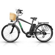 KTOEBYCO 250W Electric Bike for Adults,26"Tire,6-Speed up to 22mph,36V 10A Lithium Batter  City Bike