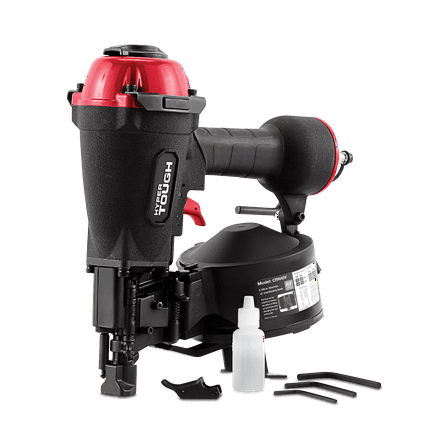 Hyper Tough 15-degree 1-3/4-inch Pneumatic Coil Roofing Nailer, Air Powered Roofing Nail Gun