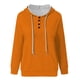 thumbnail image 4 of ICHUANYI Clearance Women's Fashion Printed Pocket Long Sleeve Blouse Casual Tops Sweatershirt Button Hoodies(Yellow, M) ICHUANYI WER2023081403210, 4 of 5