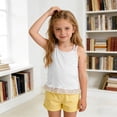 thumbnail image 6 of hengsof Girls Cute Ruffled Sleeveless Double Strap Tank Top, Daily Breathable Soft Layering Undershirt for 3-13 Years, 6 of 8