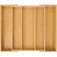 thumbnail image 1 of Organizador Expandible de Bambú para Cajones con 5 Compartimentos Ajustables para Cubiertos Cuchillos y Utensilios de Cocina o Dormitorio, 1 of 5