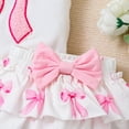thumbnail image 6 of Gubotare Preemie Newborn Baby Girl Clothes Romper Suspender Dress Outfits Ruffle Long Sleeve Set baby outfit (White,3-6 Months), 6 of 8