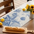 thumbnail image 3 of Placemats Set of 6, Conch Starfish Place Mats Blue Shell Seahorse Tablemats Washable Placemat Table Decoration for Kitchen Table Dinner Party Home Decor Indoor Outdoor 13x19 Inch, 3 of 9