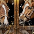 thumbnail image 5 of Rustic Barn Door Western Horse Wood Panel Theme Shower Curtain, 5 of 12