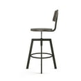 thumbnail image 3 of Amisco Woodland Adjustable Stool - Dark Grey Distressed Wood / Dark Grey Metal, 3 of 9
