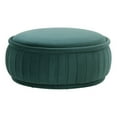 thumbnail image 1 of TOV Furniture Rylee Teal Velvet Round Ottoman, 1 of 5