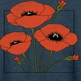 thumbnail image 3 of Instant Message - Spring - Framed Poppy Flowers - Women's Lightweight French Terry Long Sleeve Shirt, 3 of 6