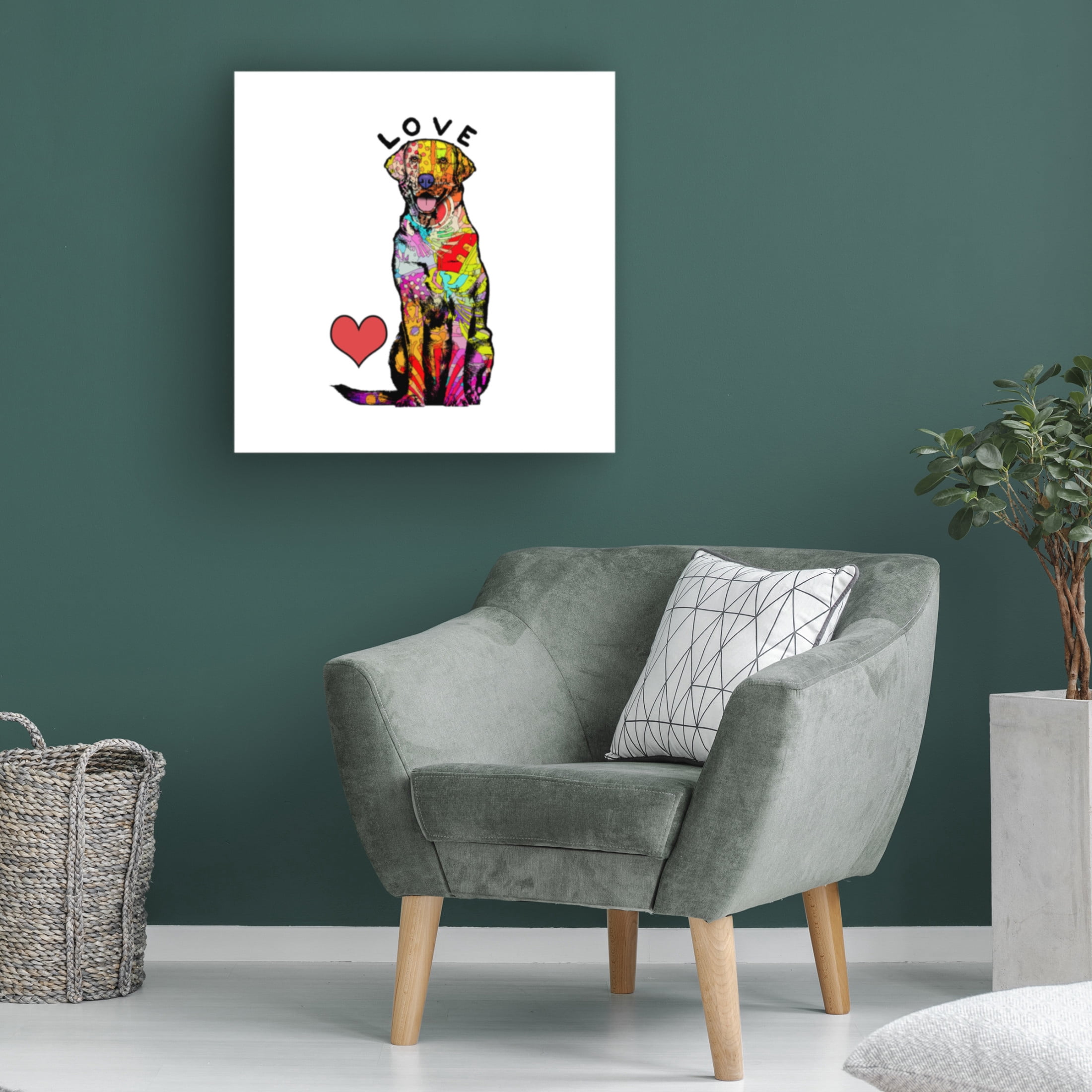 Canvas Wall Art - Dean Russo 'Heart Labs' Wall Art for Living Room, Bedroom, or Office Décor by Trademark Fine Art - 35 x 35 Inches