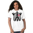 thumbnail image 5 of Skeleton Rib Cage Cute Set His Hers Women's Graphic T Shirt Tees Brisco Brands X, 5 of 6