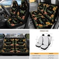 thumbnail image 3 of Yuyamidu Dragonfly Car Front Back Seat Covers Full Set Flower Sun Visor Car Steering Wheel Cover Seat Belt Pads Gear Shift Knob Cover Coasters Rear View Mirror Cover Keychain Set of 16, 3 of 7