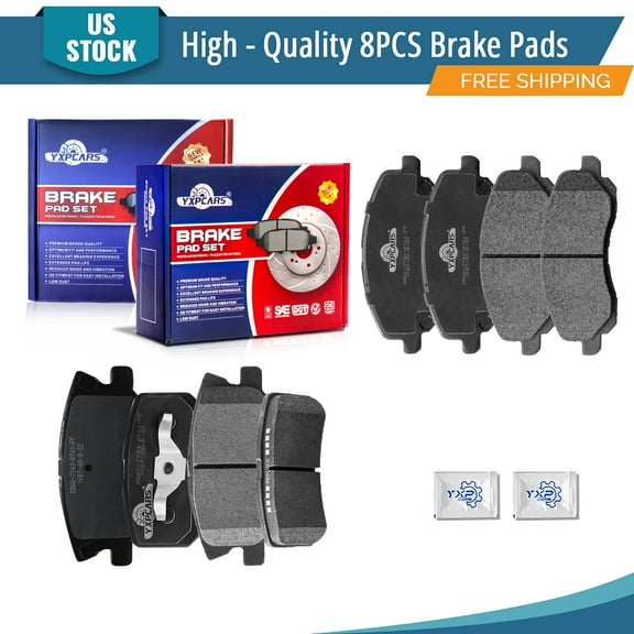 YXPCARS 8PCS Front & Rear Ceramic Brake Pads(D866 D868) for Jeep Compass Patriot Mitsubishi Lancer Outlander Outlander Sport RVR Chrysler 200 Sebring Dodge Avenger