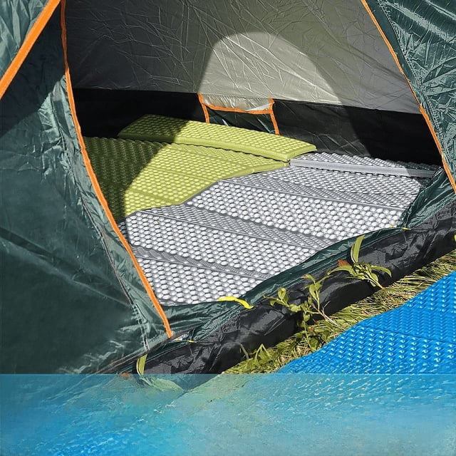 Estera plegable a prueba de humedad con forma de nido de huevos de una sola película para exteriores, estera para acampar con comedero para huevos para estudiantes, estera portátil para tienda de