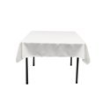 thumbnail image 1 of LA Linen TCpop58x58_WhiteP11 LA Linen Polyester Poplin Square Tablecloth, 58 by 58-Inch, White, 1 of 2