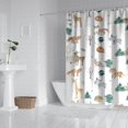 thumbnail image 2 of White Christmas Forest Animal Pattern Shower Curtain 84"x72" ,Bathroom Decorative Shower Curtains Set with 12 Hooks,Modern Waterproof Washable Shower Curtain, 2 of 6
