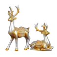 thumbnail image 1 of 2 piezas estatua de ciervo nórdico decoración artesanías estatuilla de resina ornamento Animal bosque alce ciervo para decoración del hogar soporte Sunnimix Escultura de ciervo, 1 of 8