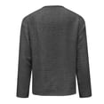 thumbnail image 5 of LNWUY Linen Tops for Women Boho Button Down Shirts Long Sleeve Vintage Button up Shirt Linen V Neck Casual Loose Blouses Top Gray XL, 5 of 5