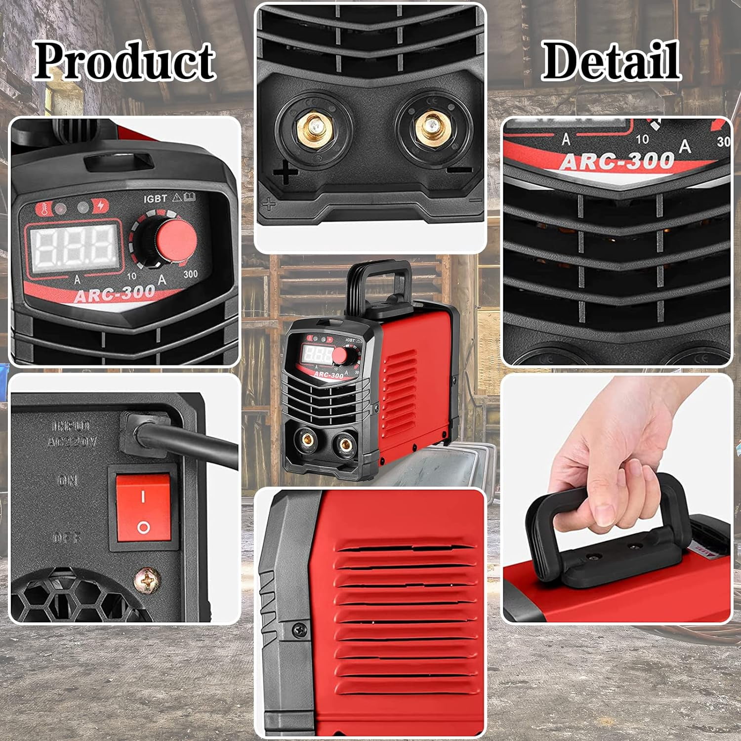 BIUBLE Welder 110V, 300A Portable AC Welder with Hot Start, Arc Force, Anti-Stick