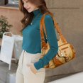 thumbnail image 1 of Women's Casual Handbag Fine Texture Vintage Style Washable Shoulder Bag Khaki, 1 of 1