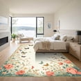 thumbnail image 3 of ODIKA 4'x6' Machine Washable Non-Slip Area Rug, Whimsical Fairytale Garden with Layered Forms High Traffic Rug with Pad, Beige, 896779, 3 of 8