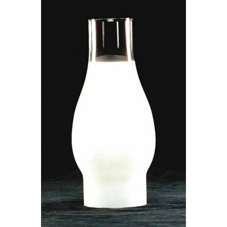 Frosted Glass Lamp Chimney, Replacement Hurricane Globe Measures 2 7/8 Inch Diameter Base x 8 1/2 Inches High for Oil or Kerosene Lanterns