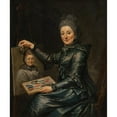 thumbnail image 2 of Johann Georg Ziesenis 12x14 Gold Ornate Wood Frame and Double Matted Museum Art Print Titled - Portrait of the Artist's Daughter Elisabeth, Married Lampe (1730 - 1776), 2 of 4