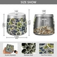thumbnail image 2 of Yayeee Ashtray with Lid for Cigarette Smokeless Stainless Steel Home Ash Holder, Green Floral, 2 of 7