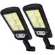 thumbnail image 1 of Paquete de 2 Luces Solares de Seguridad Para Exteriores de 120 Led, Con Sensor de Movimiento Y Control Remoto, 3 Modos de Iluminación, Resistentes A La Intemperie, de Anochecer A Amanecer, 1 of 8