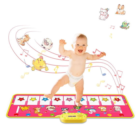 Alfombra de piano para el suelo M SANMERSEN, teclado musical para niños pequeños