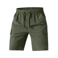 thumbnail image 3 of HappyYEE Men’s Elastic Waist Cargo Shorts, Loose Bermuda Shorts with Multi Pockets, Casual Outdoor Sports Bottoms XXL, 3 of 9
